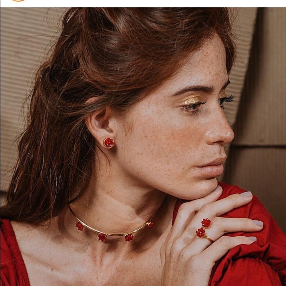Tina Botero red earrings